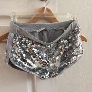 Sparkly jogger shorts